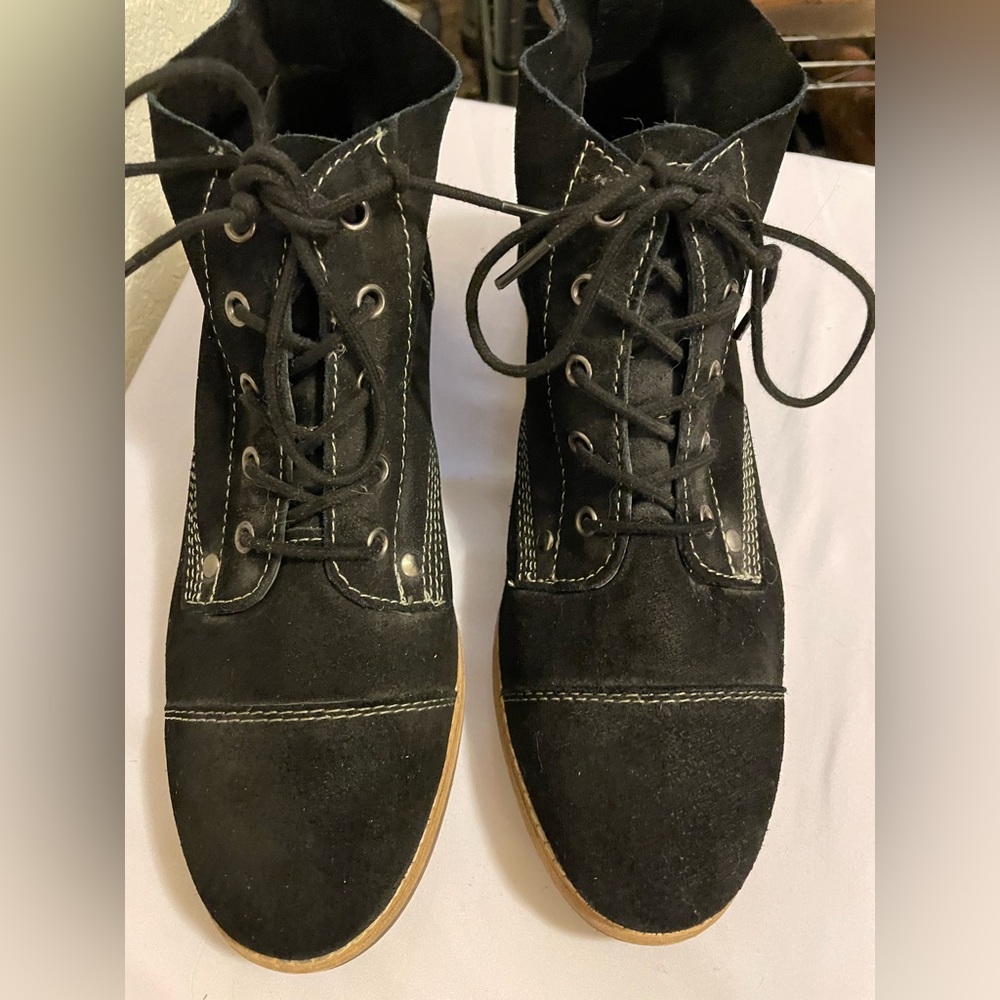 Diba ELI Black Suede Leather Boot Shoes